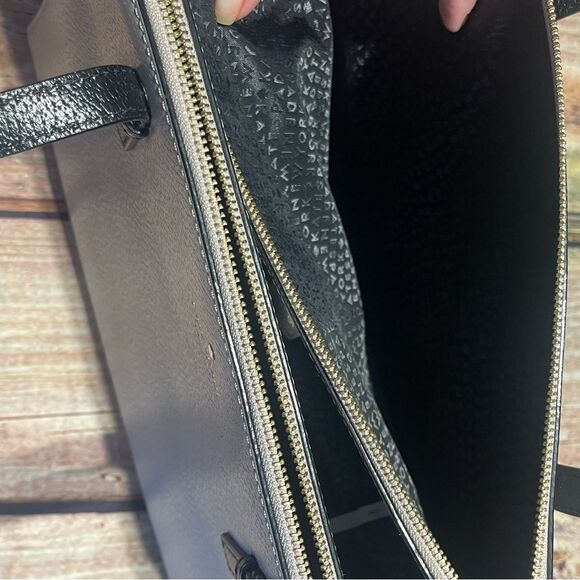 KATE SPADE Grand Street Colorblock Lydia hand bag tote bag tan black - Picture 8 of 16